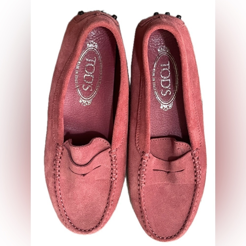 TOD’S Women’s Gommino Suede Leather Driving Loafers, Size36.5 US6, Made in Italy